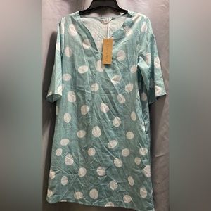 Tendency NWT dress light blue with white polka dots